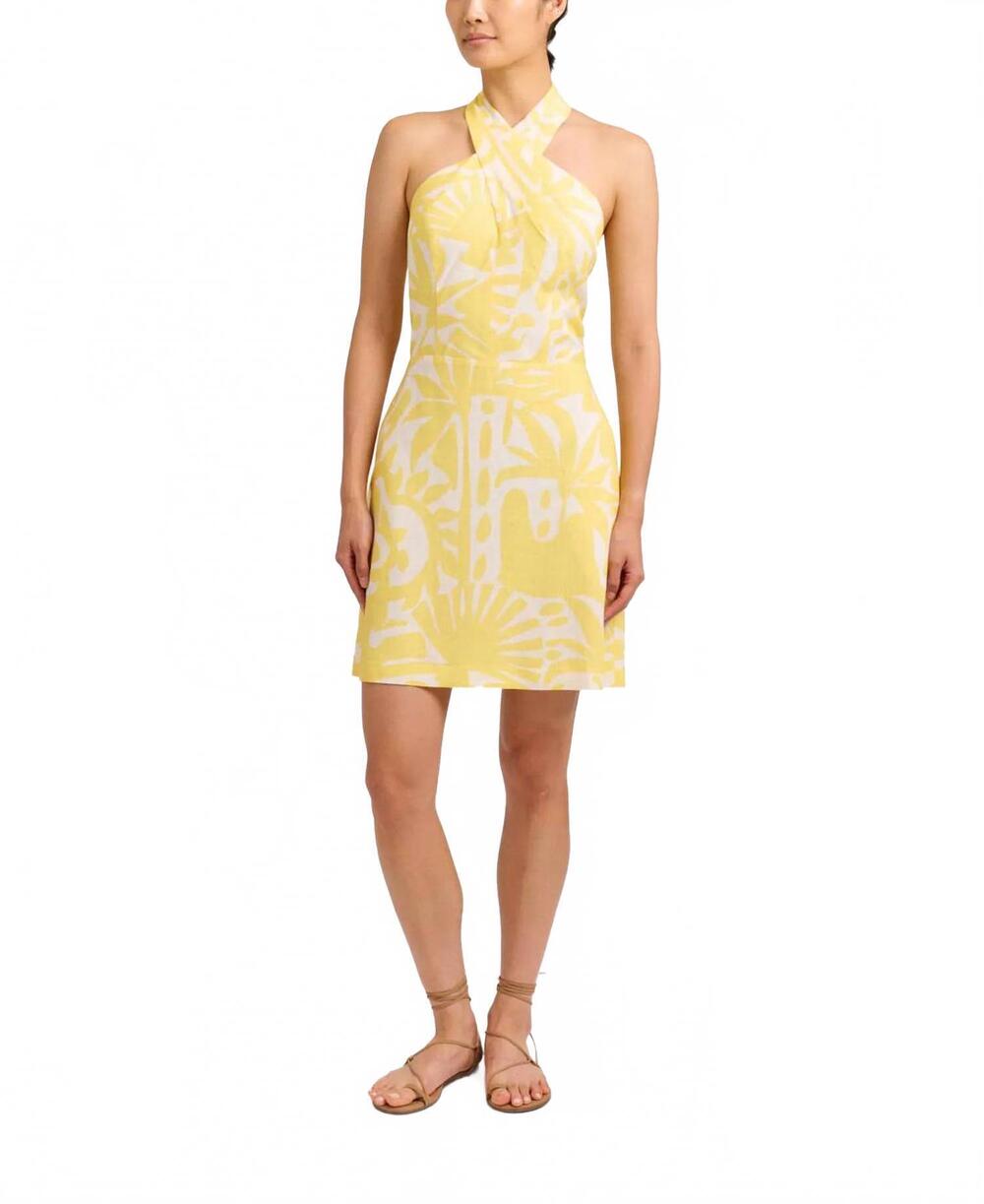 NEW CARTOLINA NANTUCKET moran mini dress in banana